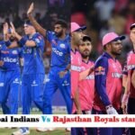 Mumbai Indians vs Rajasthan Royals standings