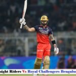 Kolkata Knight Riders vs Royal Challengers Bengaluru Timeline