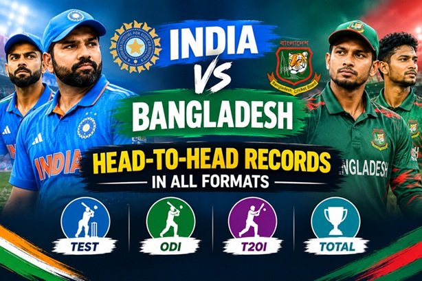 India vs Bangladesh Head-to-Head Records in All Formats